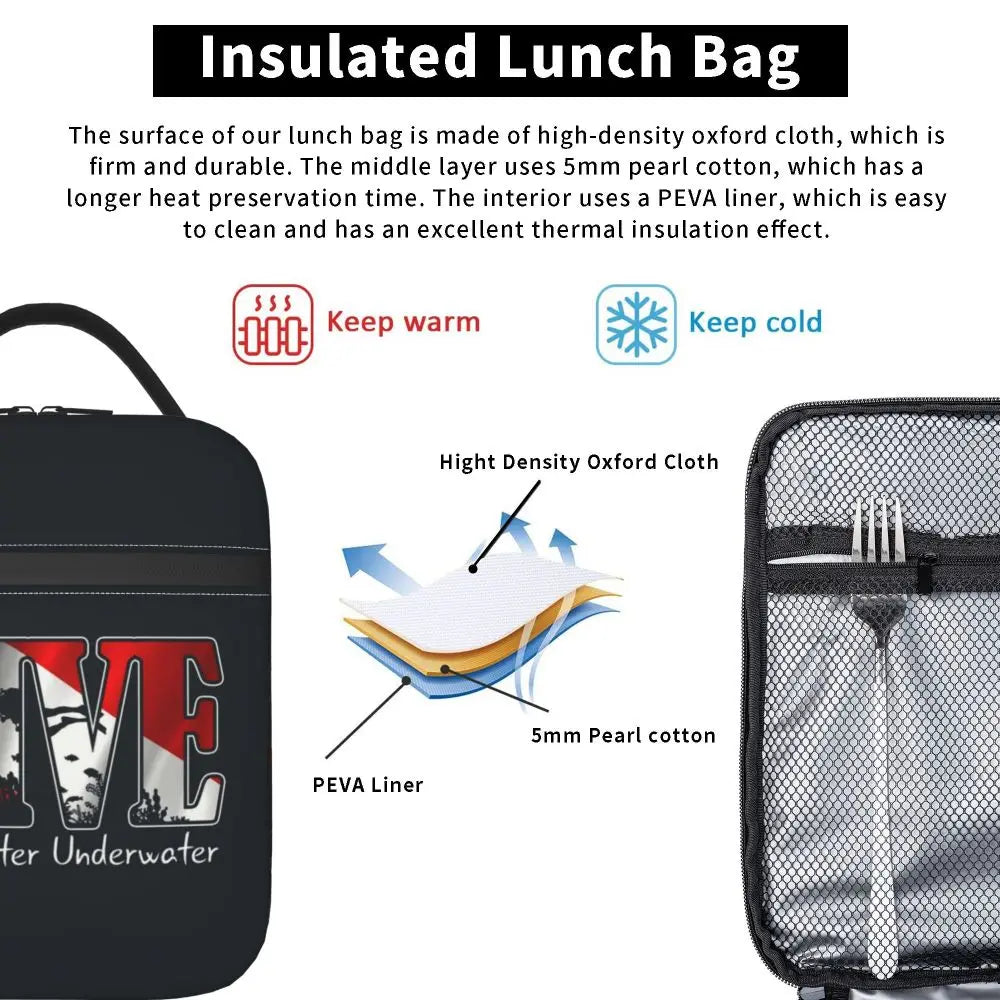 Borsa termica per il pranzo per sub, multifunzione, con isolamento termico.