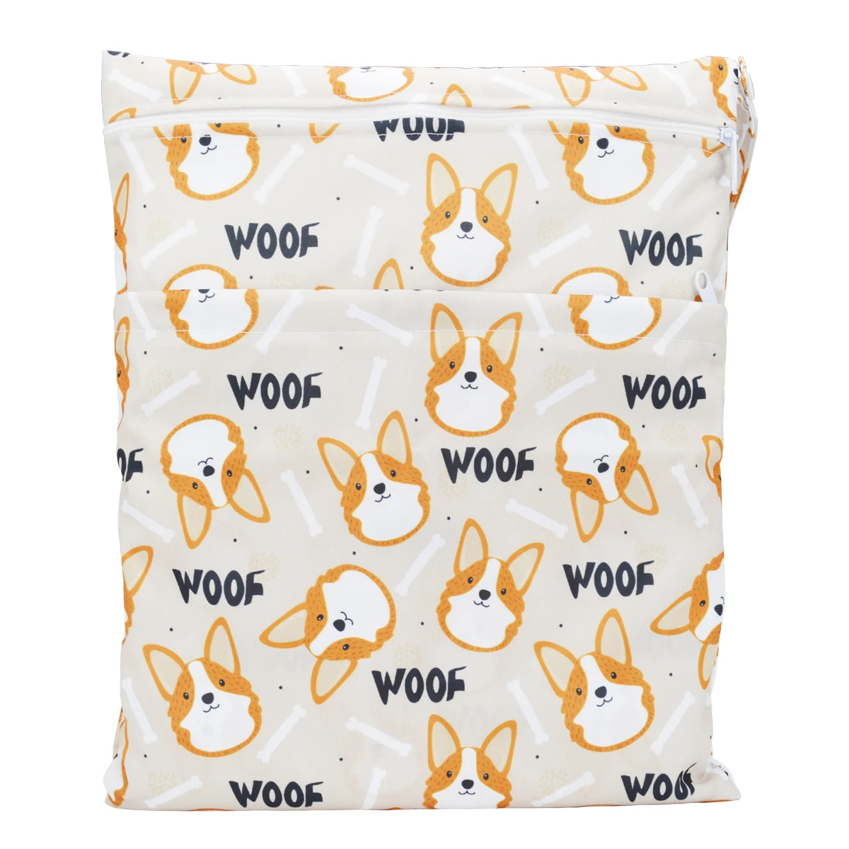 Borsa asciutta e bagnata con due cerniere per pannolini